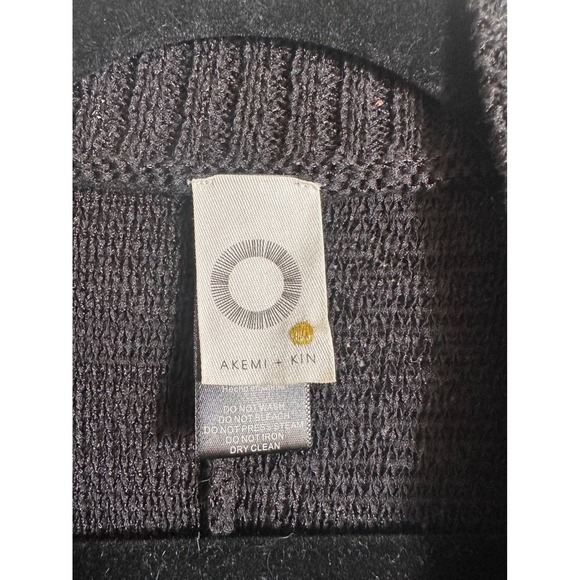 Anthropologie AKEMI + KIN Black Open Front Kimono Cardigan Sweater - Picture 2 of 4